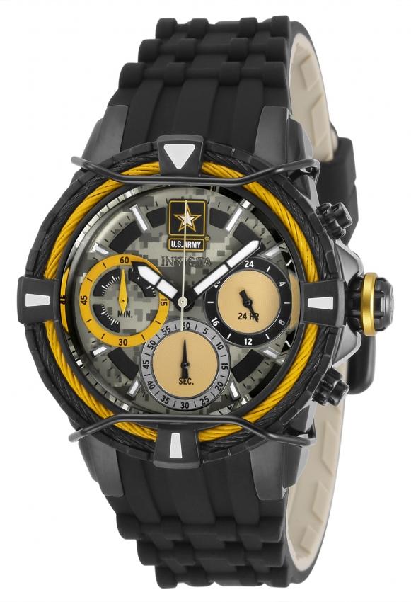 Invicta Men&#39;s 31850 Army Black Silicone Watch