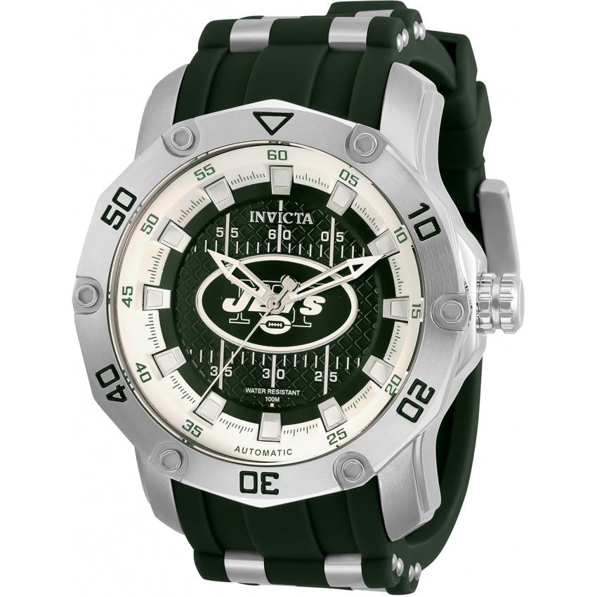 Invicta Men&#39;s 32028 NFL Jets Automatic Green Silicone Watch