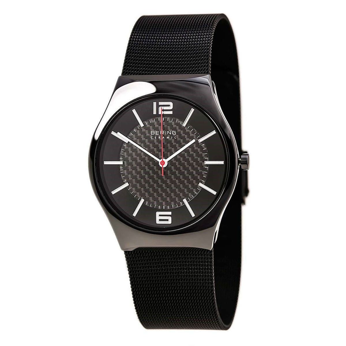 Bering Men&#39;s 32039-449 Ceramic Carbon fiber Black Stainless Steel Watch