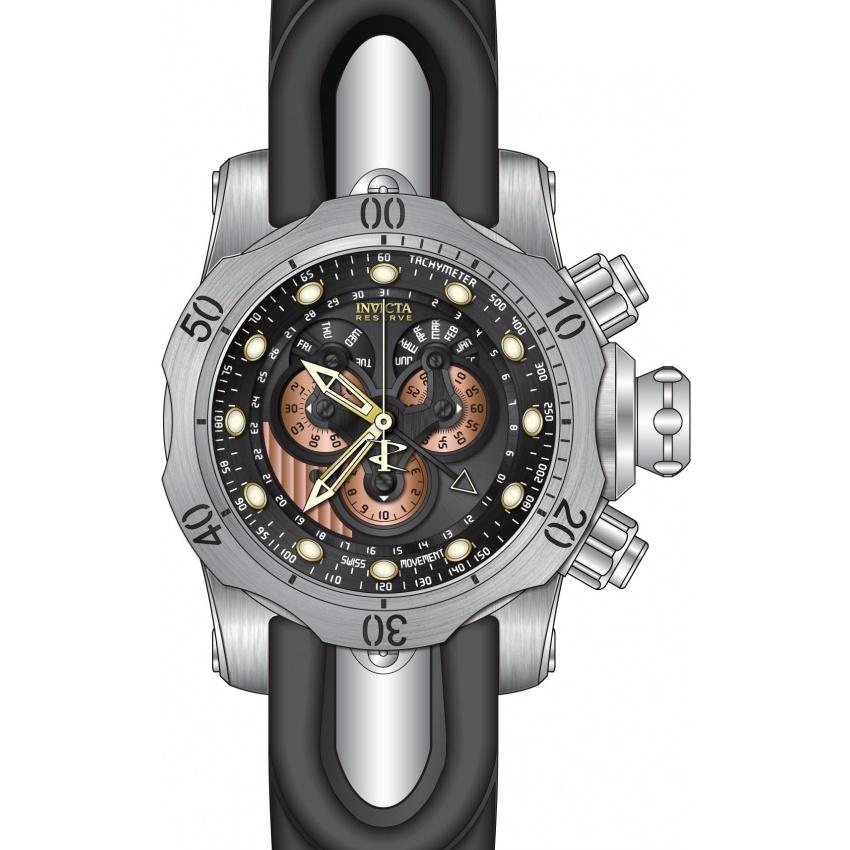 Invicta Men's 32096 Reserve Venom Black Silicone Watch