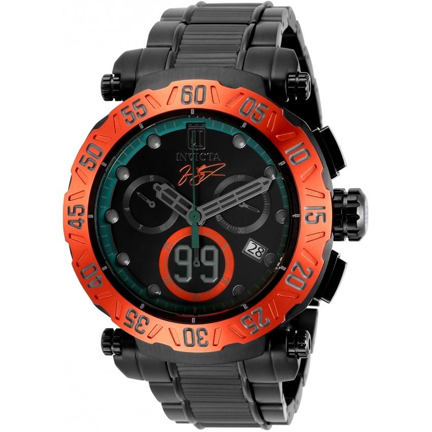 Invicta Men&#39;s 32160 Jason Taylor Black and Silver Stainless Steel Watch