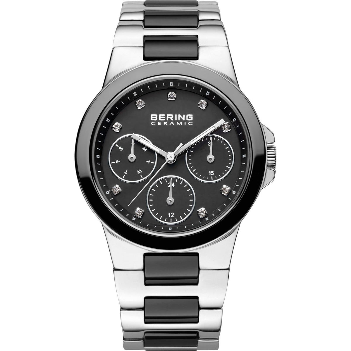 Bering Women&#39;s 32237-742 Ceramic Multi-Function Crystal Two-Tone Stainless steel and Ceramic Watch