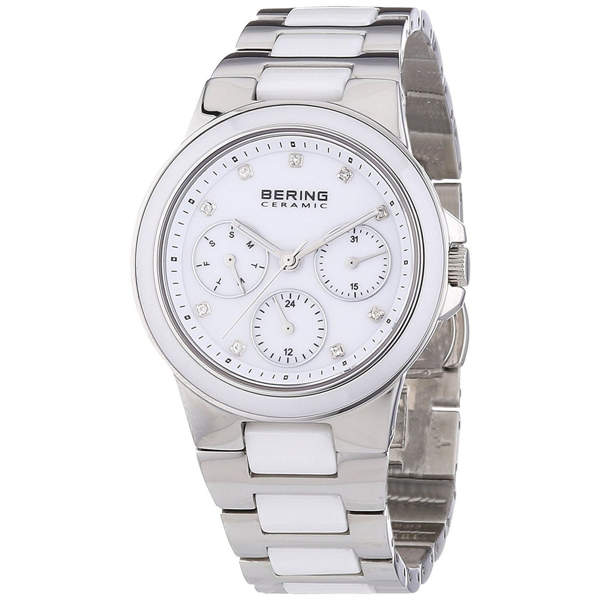 Bering Women&#39;s 32237-754 Ceramic Multi-Function Crystal Two-Tone Stainless steel and Ceramic Watch