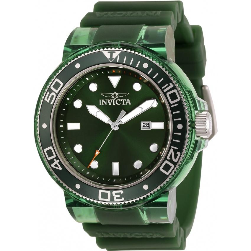 Invicta Men&#39;s 32332 Pro Diver Green Silicone Watch