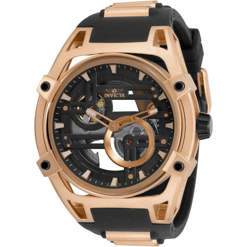 Invicta Men's 32351 Akula Automatic Black and Rose-Tone Polyurethane and Stainless Steel Watch