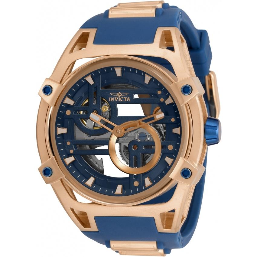 Invicta Men&#39;s 32355 Akula Automatic Blue and Rose-Tone Polyurethane and Stainless Steel Watch