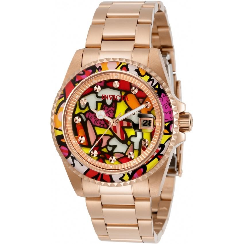 Invicta Women's 32411 Britto Pro Diver Black Polyurethane Watch