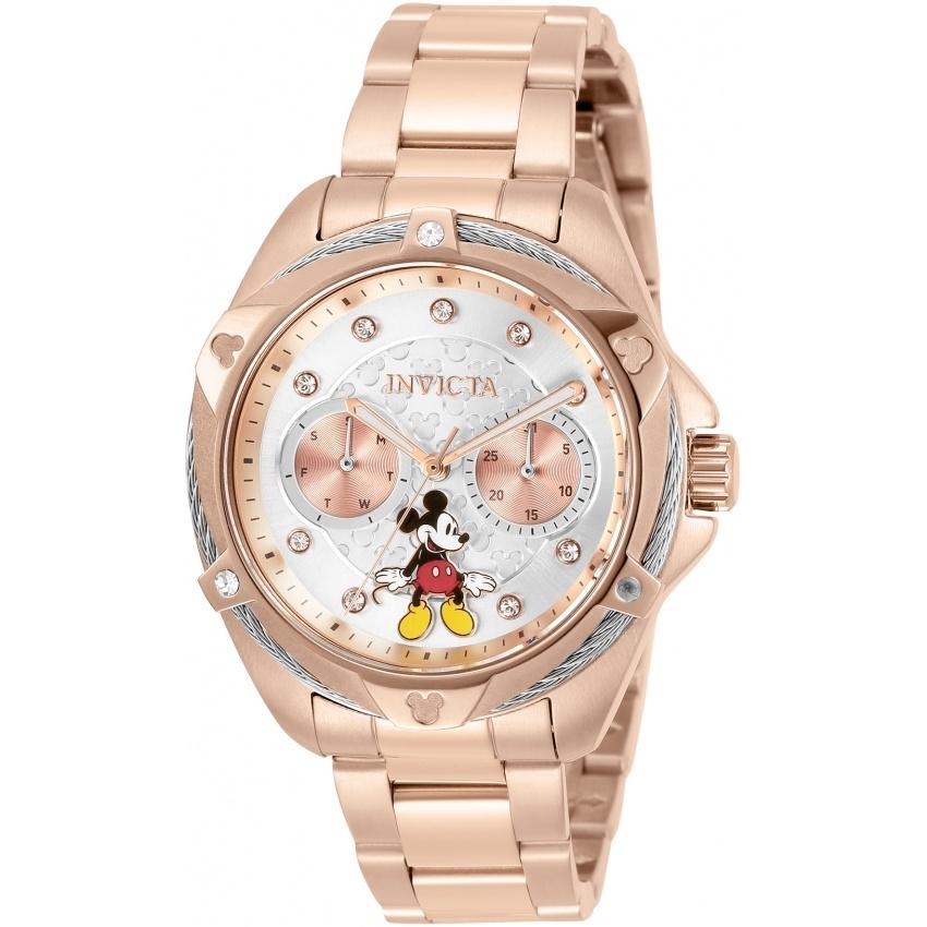 Invicta Women's 32435 Disney Mickey Mouse Rose-Tone and Silver Stainless Steel Watch