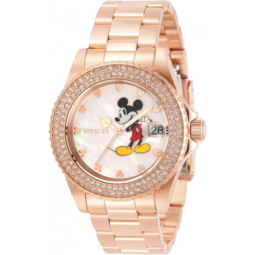 Invicta Women&#39;s 32484 Disney Mickey Mouse Rose-Tone Stainless Steel Watch