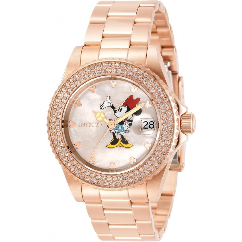 Invicta Women's 32487 Disney Minnie Mouse Rose-Tone and Silver Stainless Steel Watch