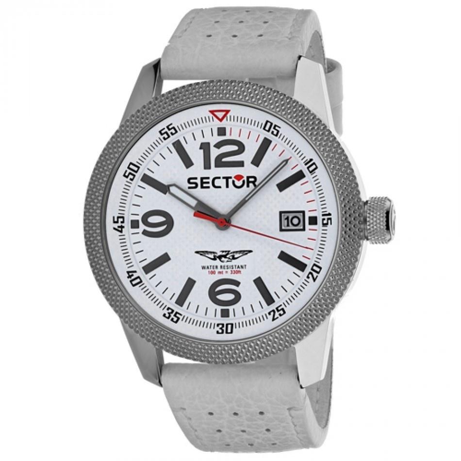Sector Men's 3251102002 Overland White Leather Watch