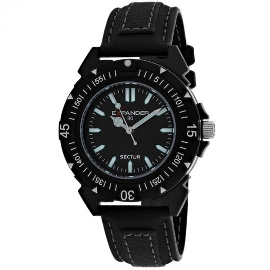 Sector Men's 3251197025 Expander Black Leather Watch