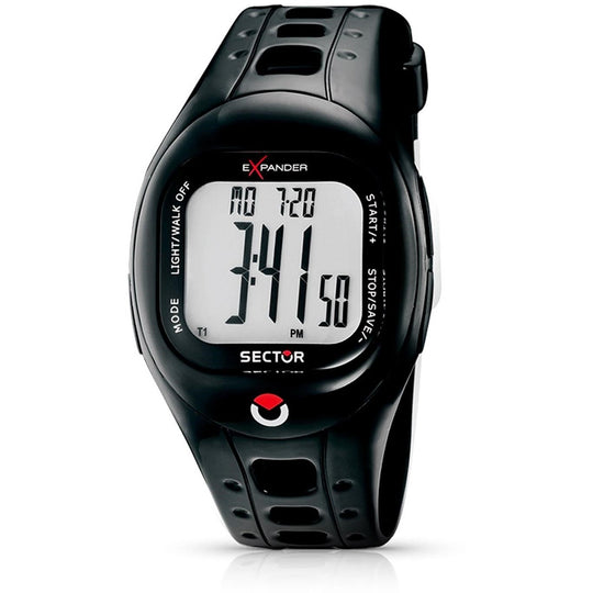 Sector Men's 3251274015 Expander Black Silicone Watch