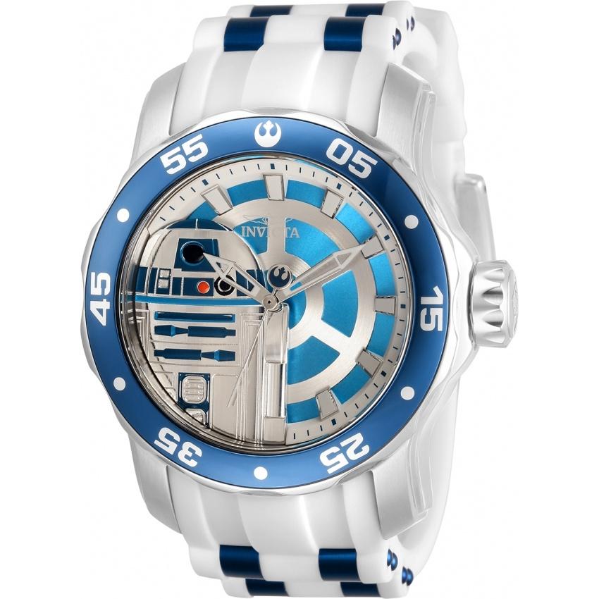 Invicta Men&#39;s 32518 Star Wars R2-D2 White Silicone Watch