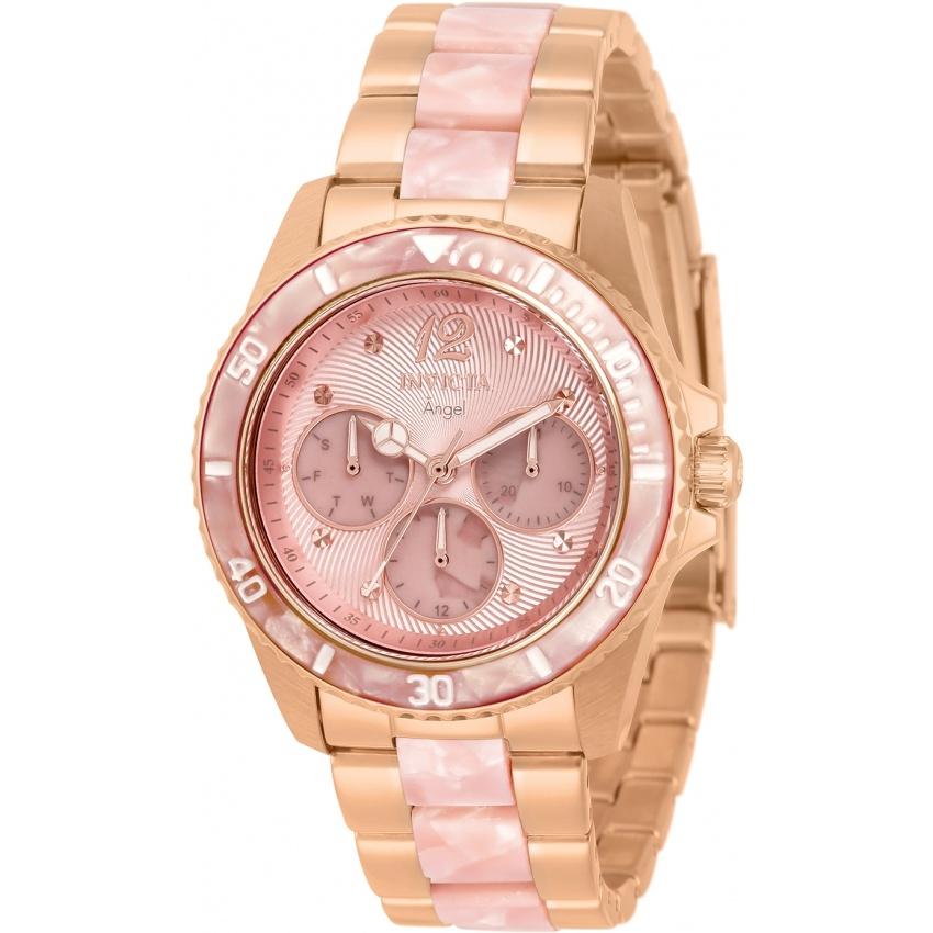 Invicta Women&#39;s 32534 Angel Rose-Tone Stainless Steel Watch