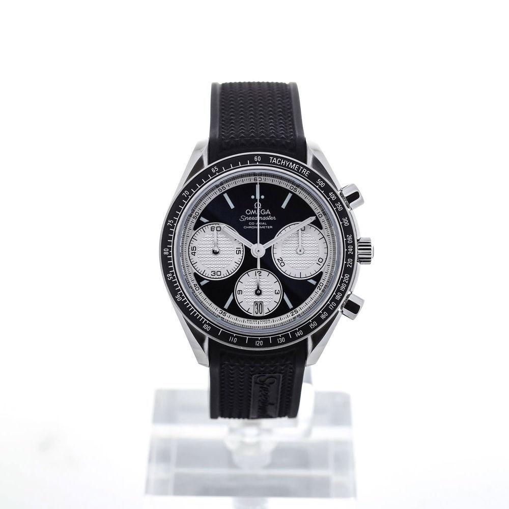 Omega Men&#39;s 326.32.40.50.01.002 Speedmaster Racing Chronograph Black Rubber Watch