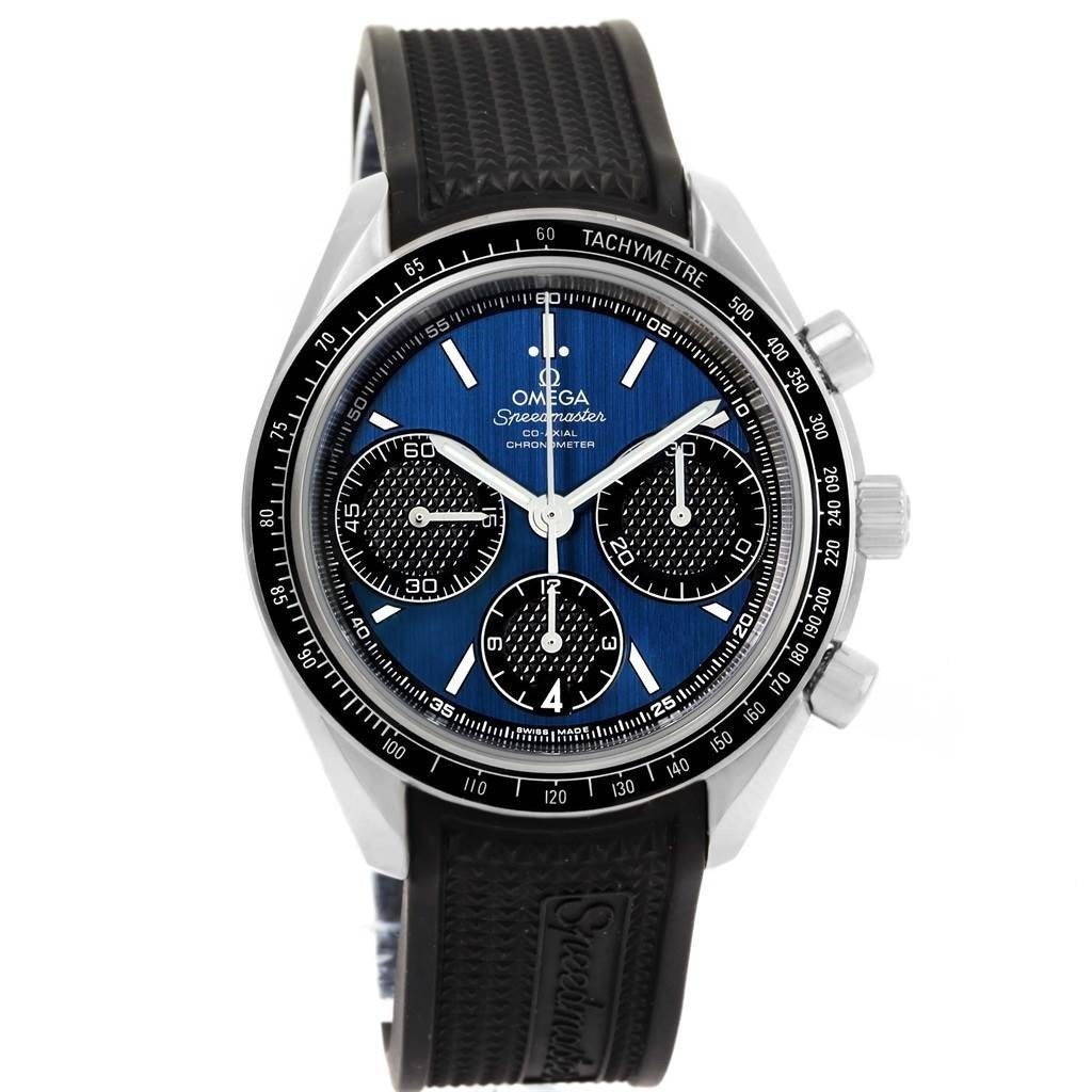 Omega Men&#39;s 326.32.40.50.03.001 Speedmaster Racing Chronograph Black Rubber Watch