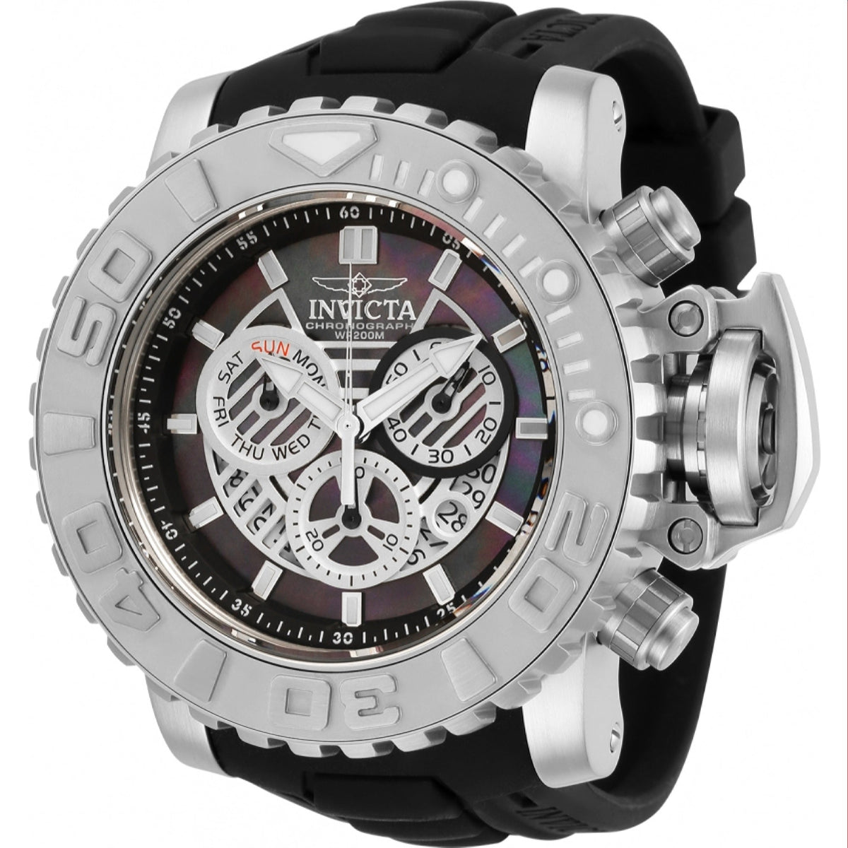 Invicta Men's 32638 Sea Hunter Black Stainless Steel Watch