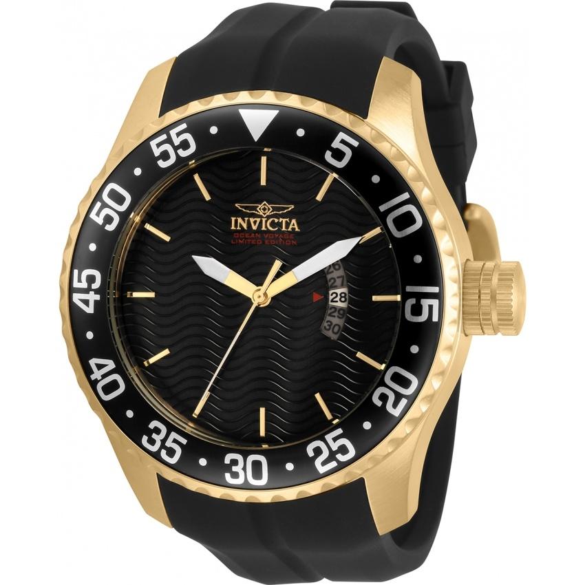 Invicta Men&#39;s 32660 Pro Diver Ocean Voyage Black Silicone Watch