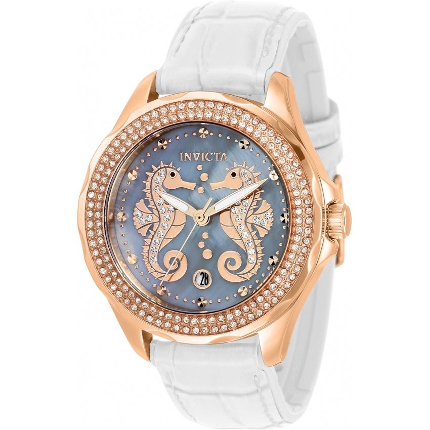 Invicta Women's 32662 Wildflower Ocean Voyage Pink Leather Watch
