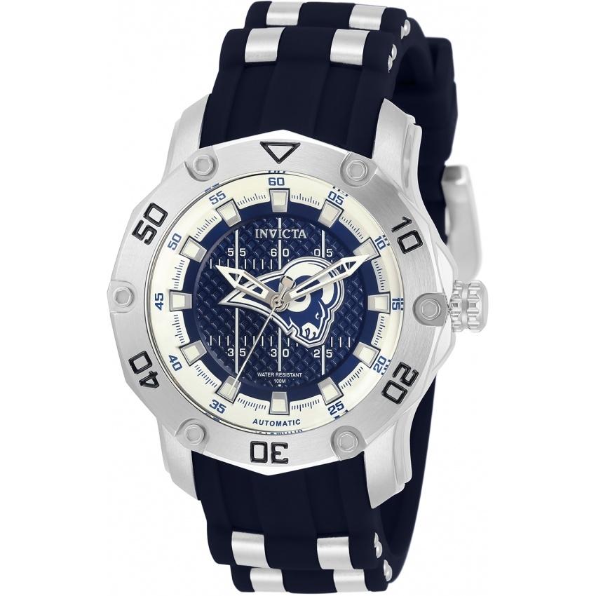 Invicta Women&#39;s 32872 NFL Los Angeles Rams Automatic Blue and Silver Silicone Watch