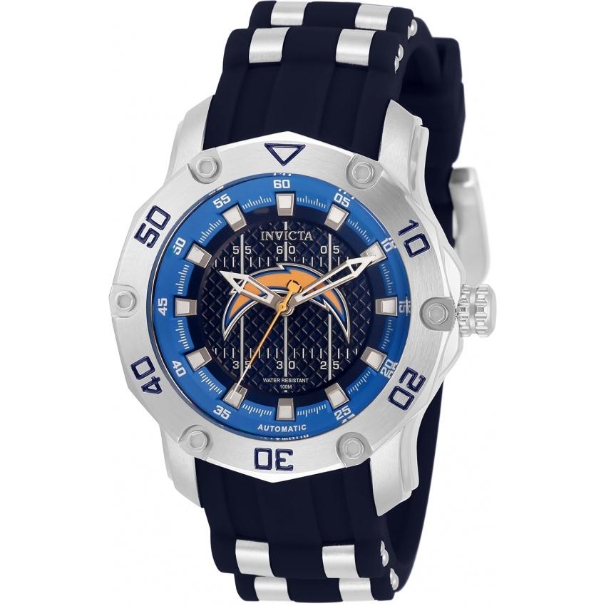 Invicta Women's 32889 NFL Chargers Automatic Blue and Silver Silicone Watch