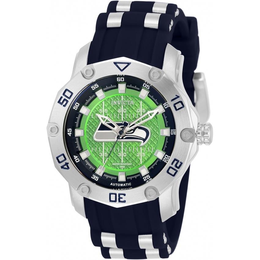 Invicta Women's 32898 NFL Seahawks Automatic Blue and Silver Silicone Watch