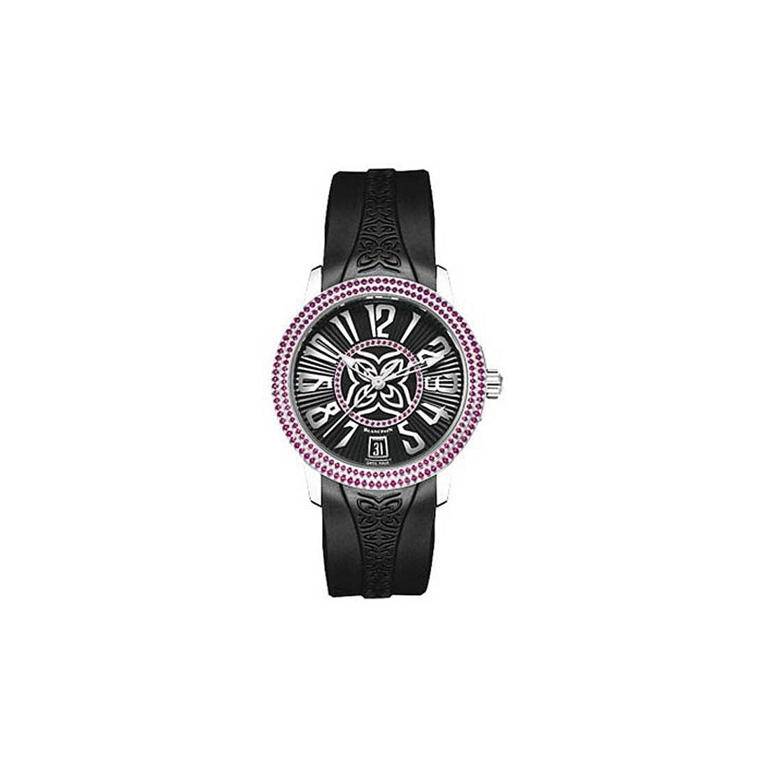 Blancpain Women's 3300-45A55-64B Specialites Diamond Black Rubber Watch