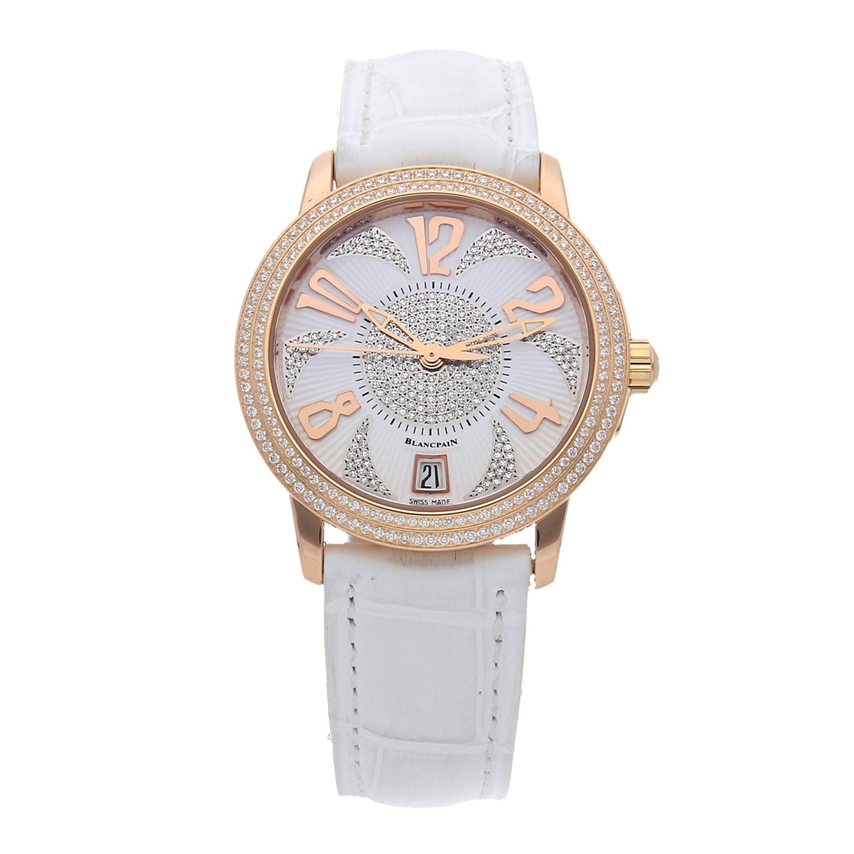 Blancpain Women's 3300A-3728-52B Specialites Diamond White Satin Watch