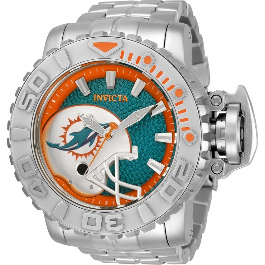 Invicta Men&#39;s 33021 NFL Dolphins Automatic Stainless Steel Watch