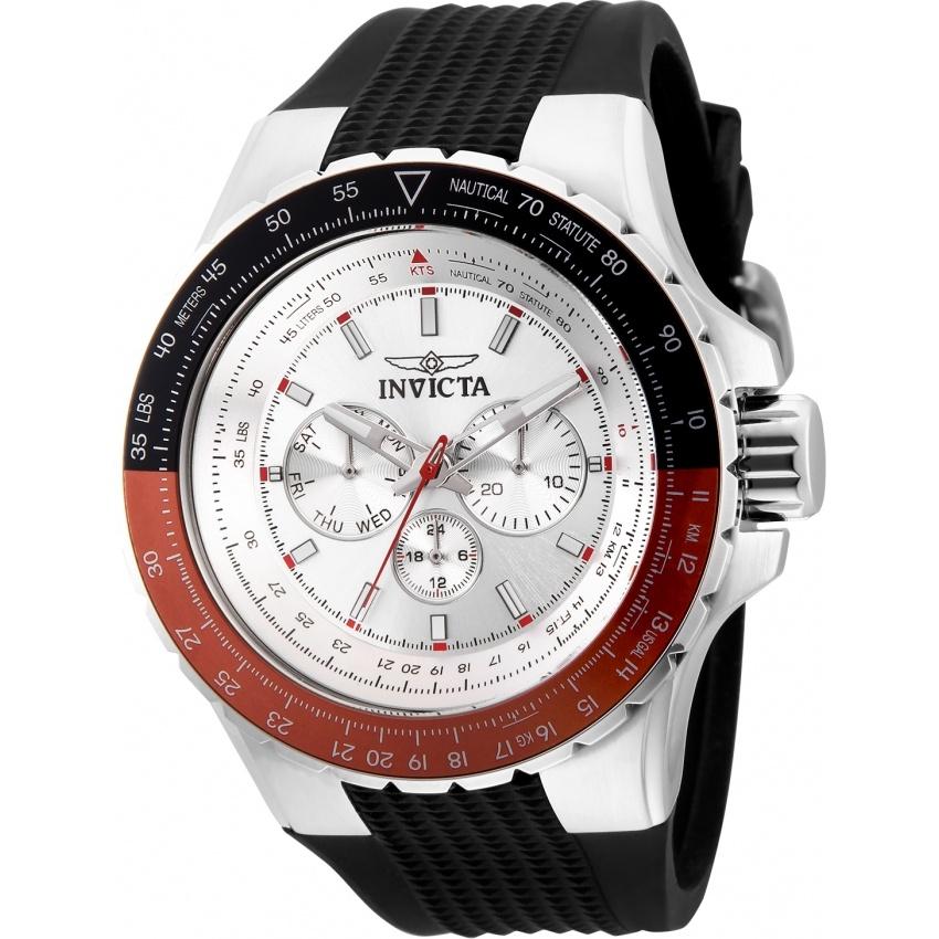 Invicta Men's 33027 Aviator Black Silicone Watch