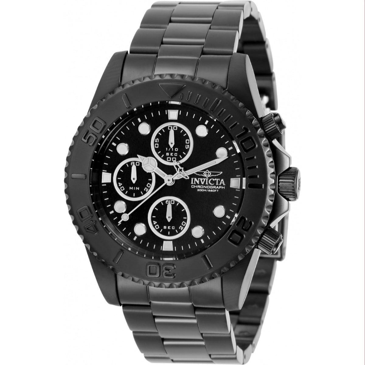 Invicta Men's 33050 Pro Diver Black Stainless Steel Watch