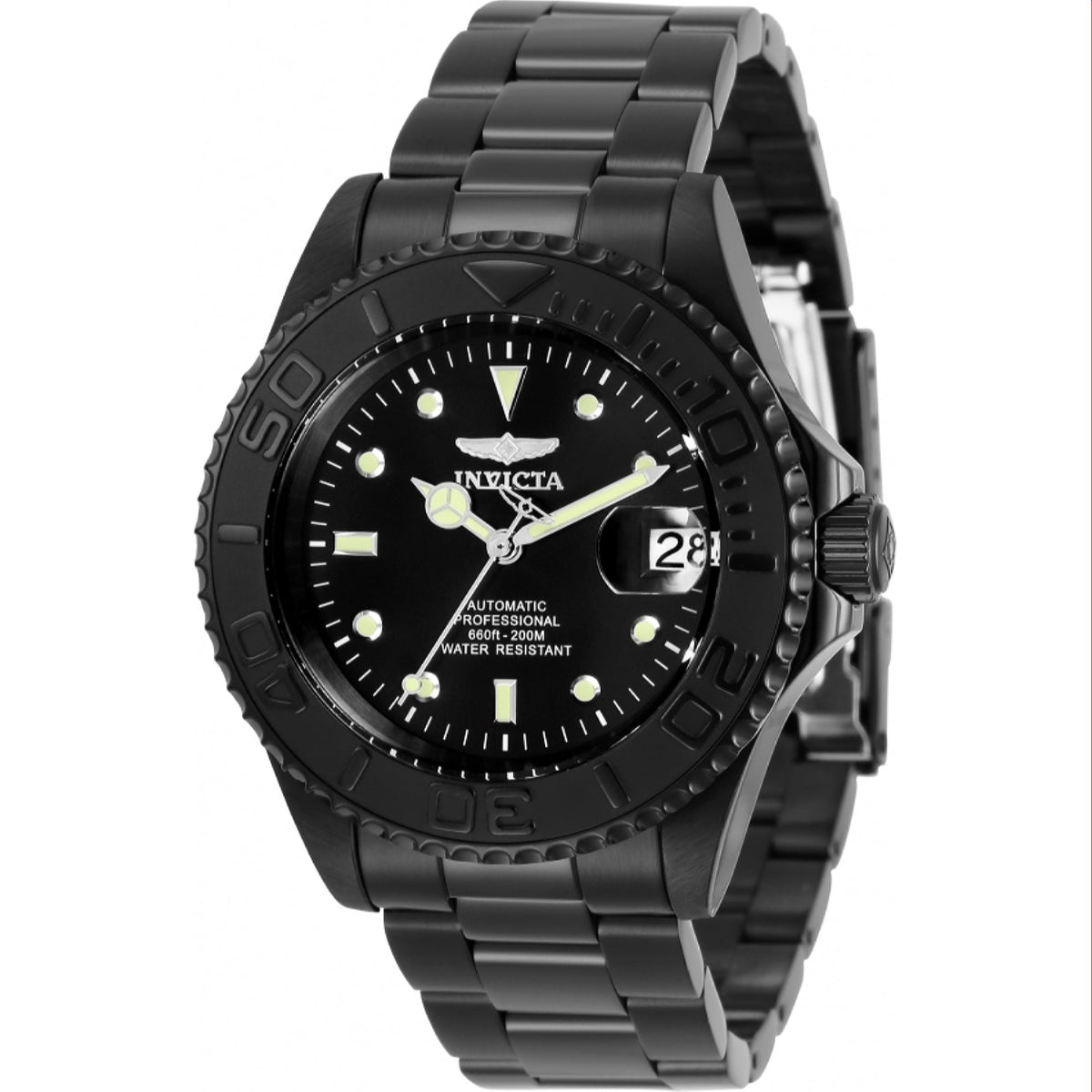 Invicta Men's 33052 Pro Diver Automatic Black Stainless Steel Watch