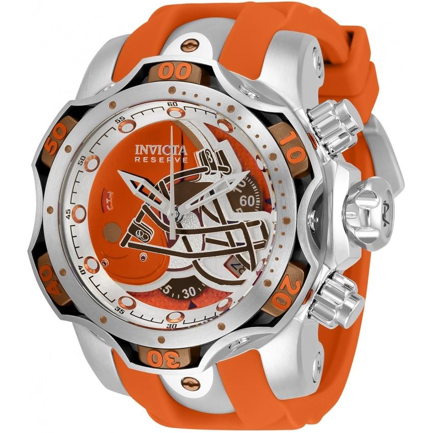 Invicta Men&#39;s 33068 NFL Browns Orange Silicone Watch