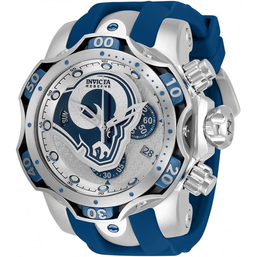 Invicta Men&#39;s 33079 NFL Rams Blue Silicone Watch