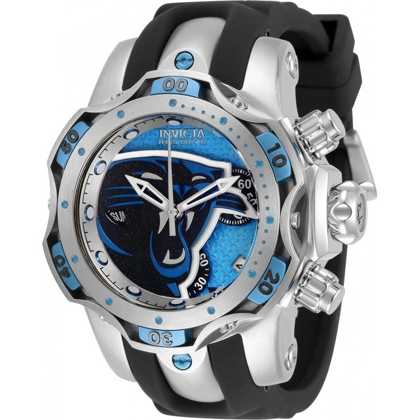 Invicta Women's 33096 NFL Panthers Black Silicone Watch