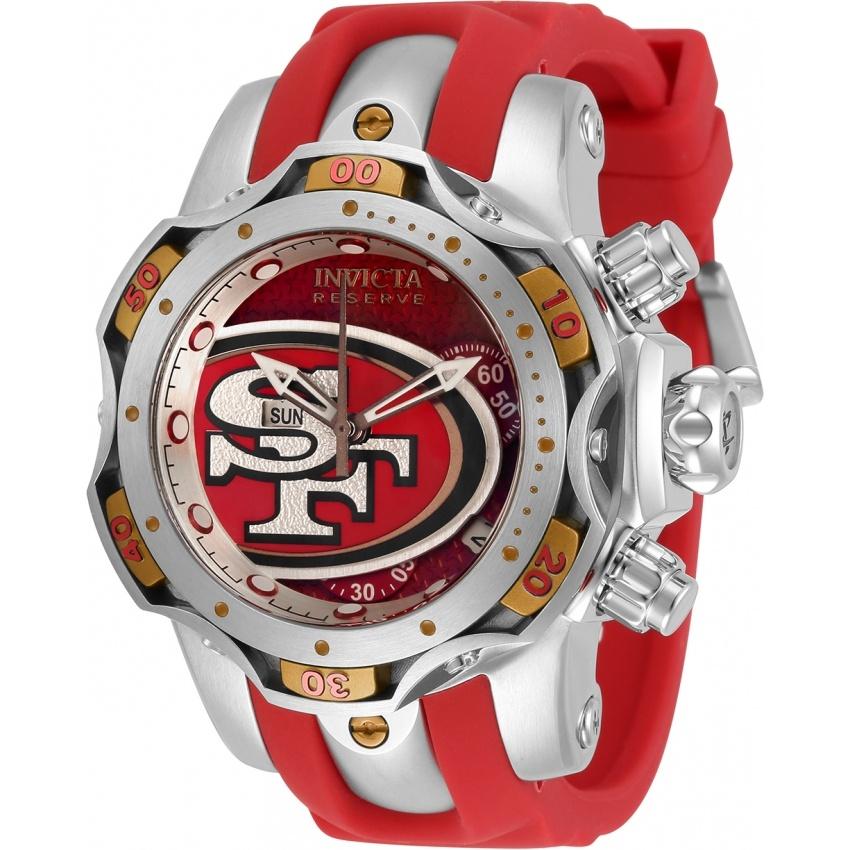 Invicta Women&#39;s 33111 NFL 49ers Red Silicone Watch