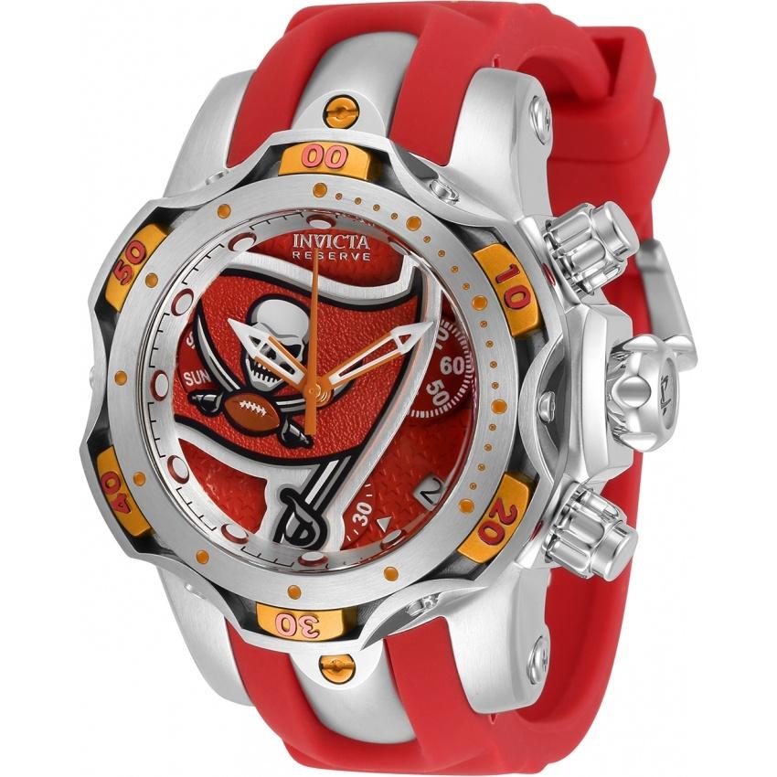 Invicta Women&#39;s 33113 NFL Buccaneers Red Silicone Watch