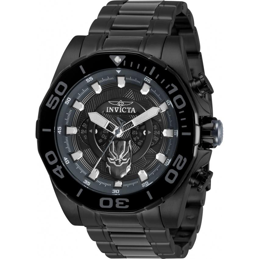 Invicta Men&#39;s 33149 Marvel Black Panther Black Stainless Steel Watch