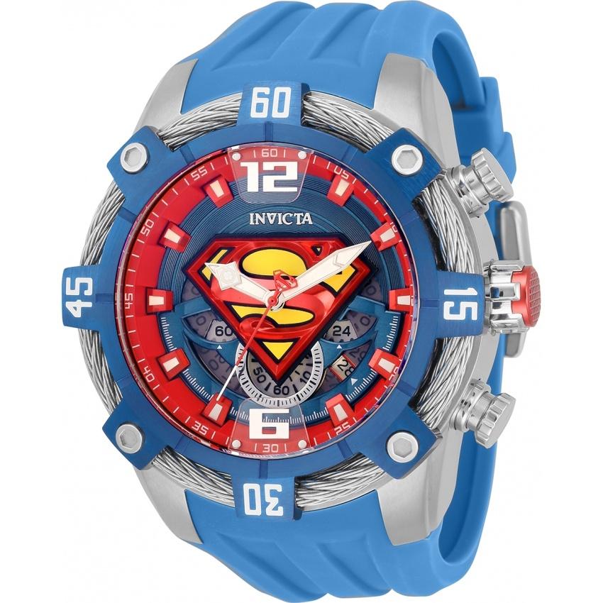 Invicta Men&#39;s 33164 DC Comics Superman Blue Polyurethane Watch