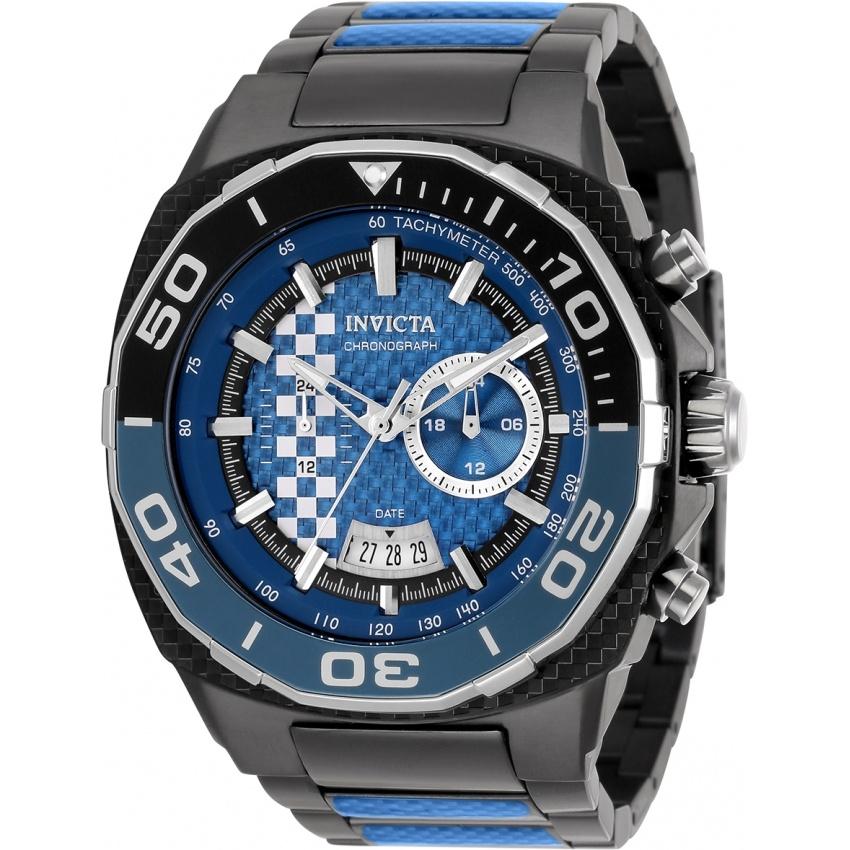 Invicta Men&#39;s 33197 Speedway Black and Blue Stainless Steel Watch