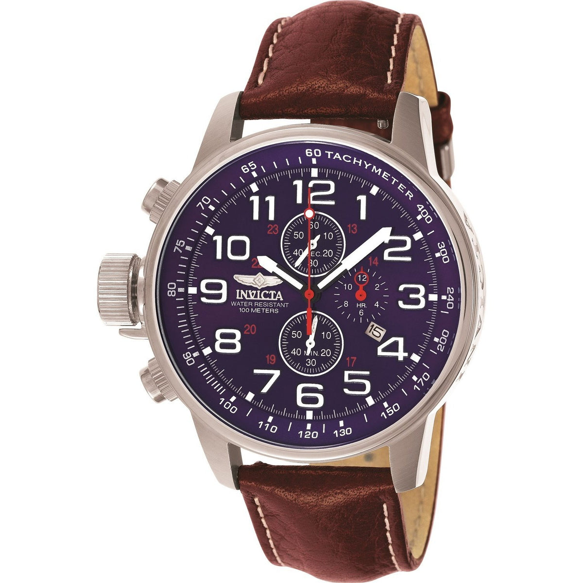 Invicta Men's 3328 I-Force Lefty Brown Leather Watch