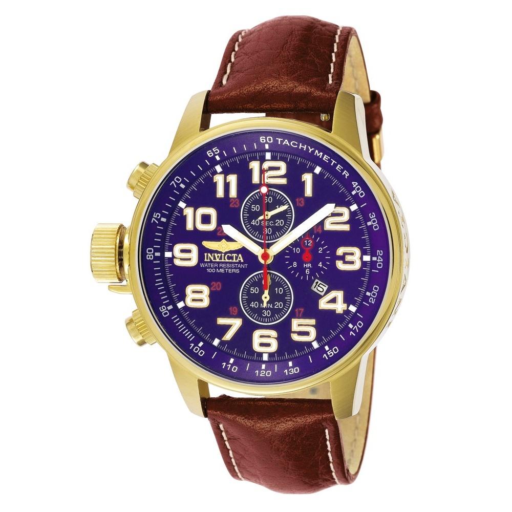 Invicta Men&#39;s 3329 I-Force Lefty Brown Leather Watch