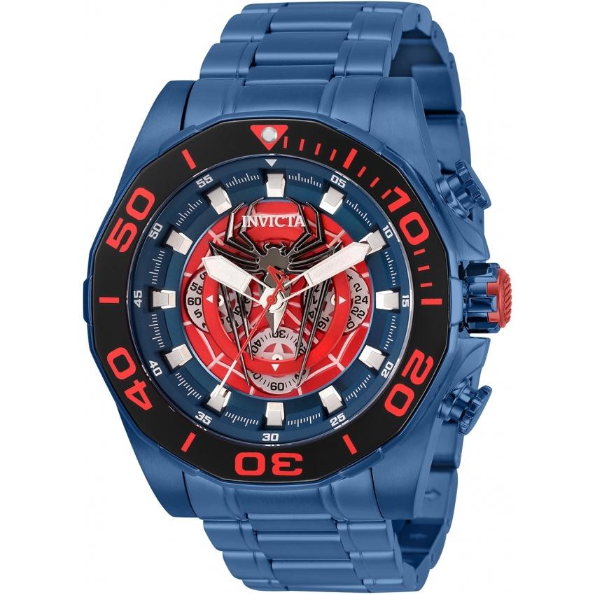 Invicta Men's 33312 Marvel Spiderman Blue Silicone Watch