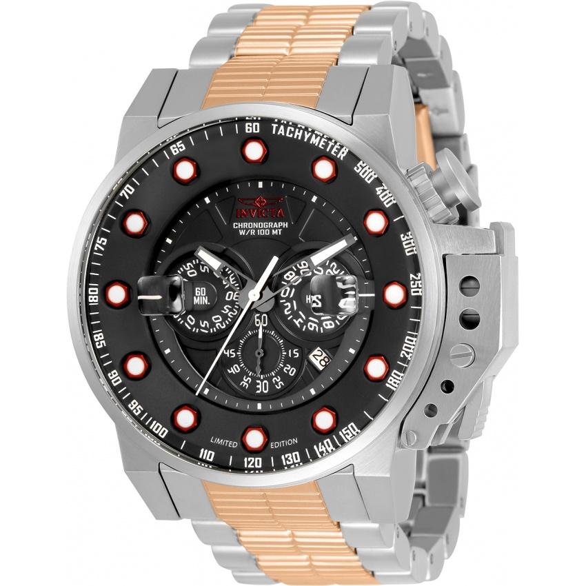 Invicta Men's 33410 I-Force Store Exclusive Rose-Tone and Silver Silicone Watch