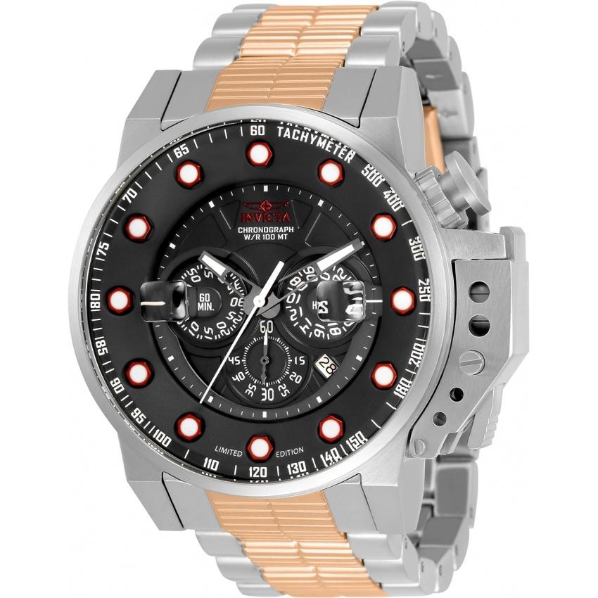 Invicta Men&#39;s 33410 I-Force Store Exclusive Rose-Tone and Silver Silicone Watch