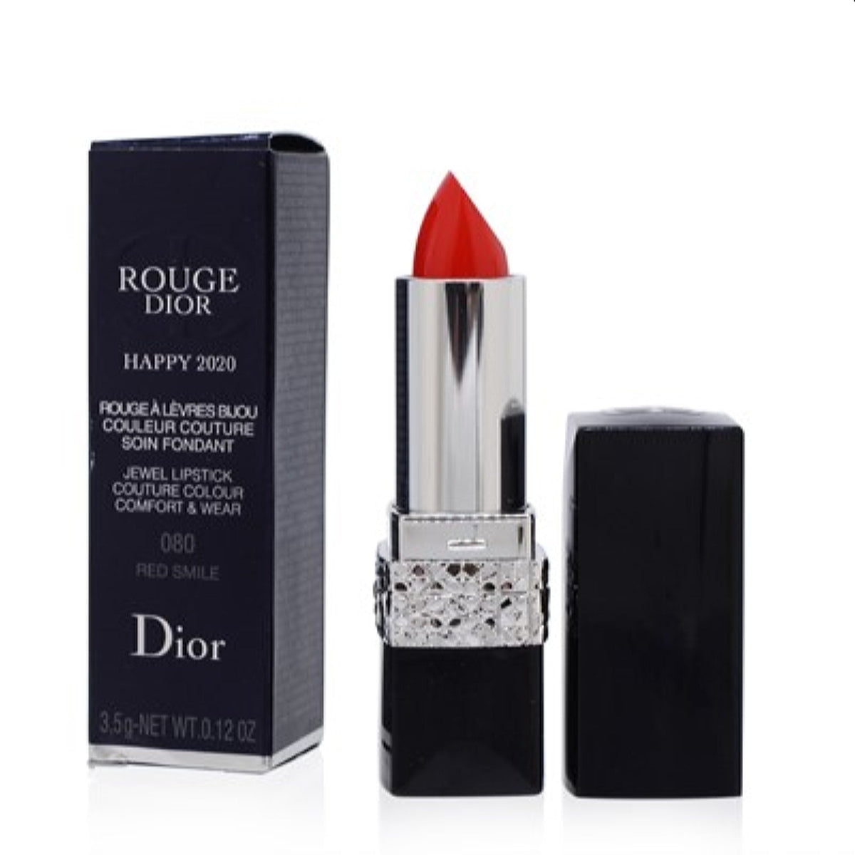 Ch.Dior Rouge Dior Happy 2020 Jewel Lipstick(080 Red Smile) .12 Oz  C011500080