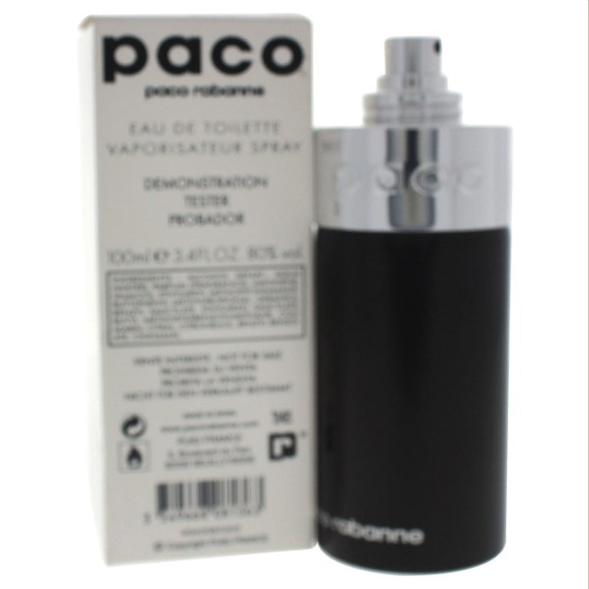 Paco Unisex Can Paco Rabanne Edt Spray No Cap Tester 3.3 Oz (100 Ml) Unisex 0065085303