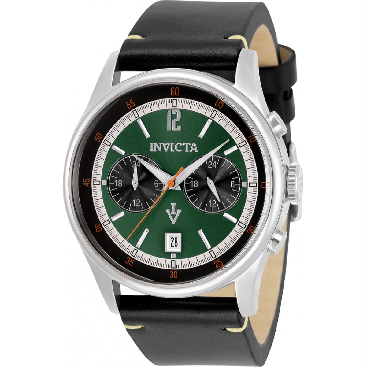Invicta Men's 33506 Vintage Black Leather Watch