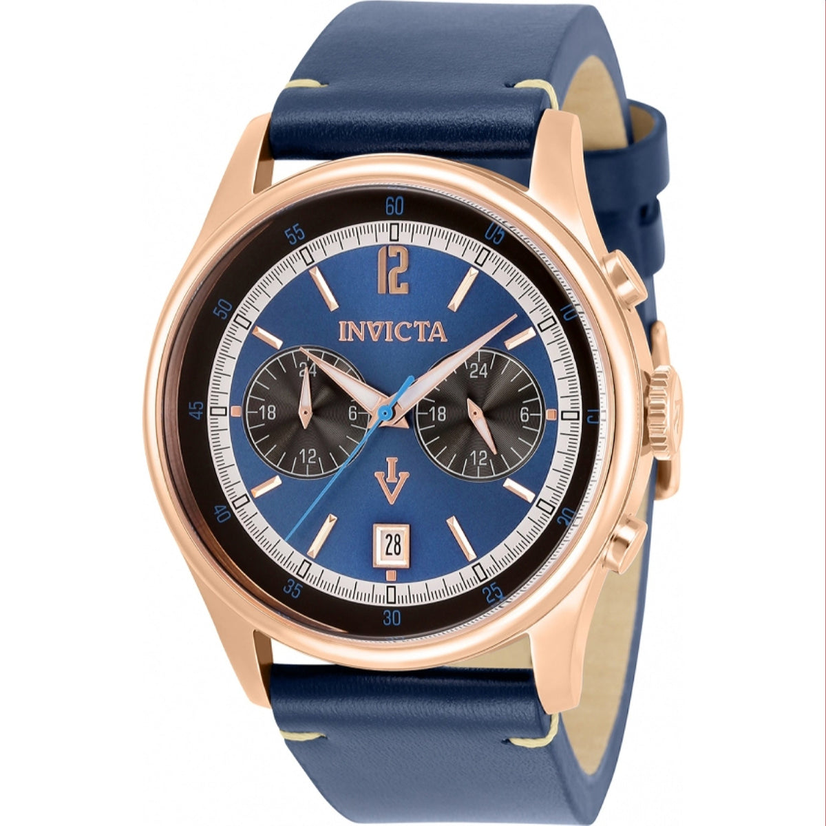 Invicta Men&#39;s 33507 Vintage Blue Leather Watch